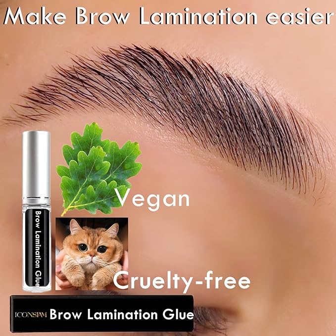 Brow Lamination Glue, Brow Fix Gel, Clear Eyebrow Lift Glue Tools Professional Brow Lifting, Strong Eye Brow Perm Adhesive Easy to Use Water-Based, More than 50 Applications