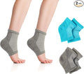 2 Pairs Silicone Socks for Dry Cracked Feet Women, Moisturizing Heel Socks, Gel Toeless Lotion Sock, Moisture Silicon Foot Sock for Cracked Heels Overnight by Untrytb