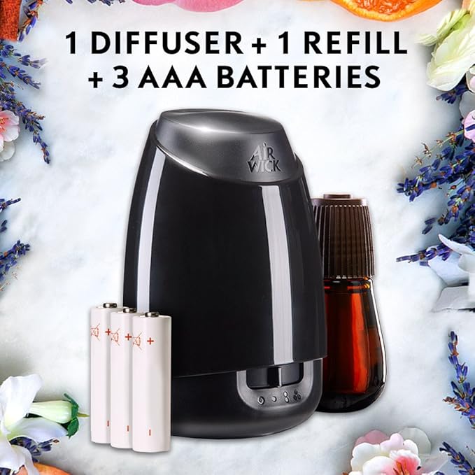 Air Wick Essential Oils Diffuser Mist Refill, Cinnamon and Crisp Apple, 1ct, Air Freshener (RAC98553)