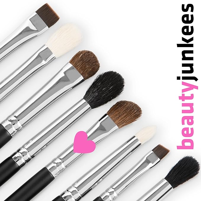 Angled Eyeshadow Brush Eyeshadow Blending Brush - Beauty Junkees Pro Angled Shading Eye Shadow Brush for Brow Bone Highlighter, Concealer, Crease, Inner Eyes, Corner, Nose Contour Makeup