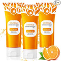 Orange Exfoliating Gel for Face & Body, Orange Exfoliante Scrub Peeling Gel, Exfoliating Cleansing Scrub, Deep Cleansing Moisturizing Facial Exfoliator, Remove Blackheads for All Types Skin (3pcs, 1)