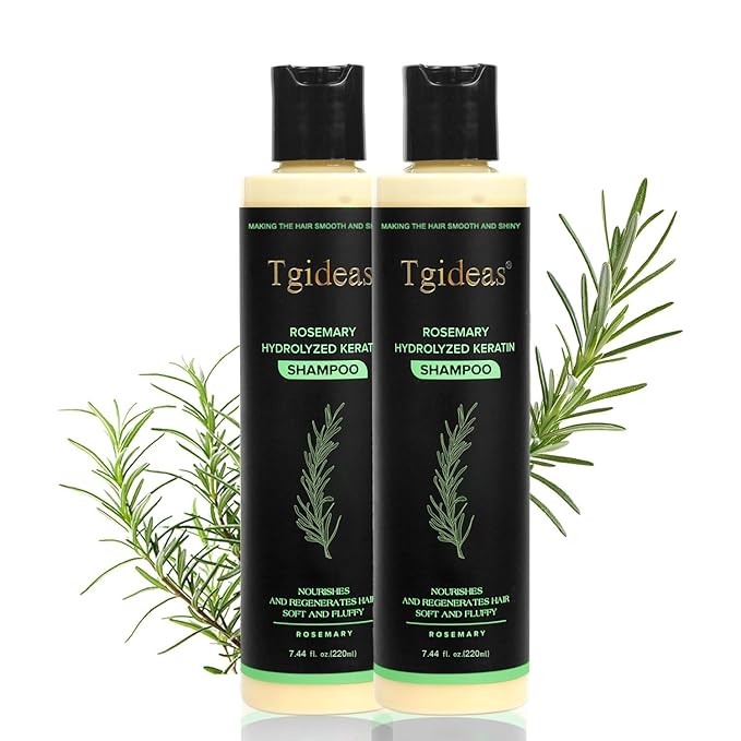 Tgideas Rosemary Biotin Shampoo - Volumizing, Sulfate-Free, for Thinning, Dry, Damaged Hair, Vegan, Color-Safe, 14.8 fl oz