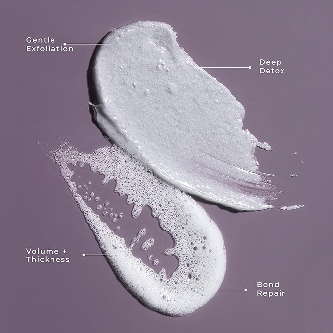 LolaVie Exfoliate & Detox Scalp Shampoo - 6 oz, 2 Pack - 2-in-1 Clarifying Shampoo & Scrub with Activated Charcoal & AHAs - Reduces Flaking, Boosts Volume - Color Safe - All Hair Types