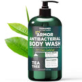 Antibacterial Body Wash with Tea Tree Oil | Antibacterial Soap for Men & Women | Kills 99.9% of Germs & Bacteria | Helps with Back Acne, Body Odor & Skin Irritation | Daily Body Cleanser 16 fl oz