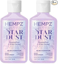 Hempz NEW Mini Star Dust Body Lotion, Iridescent Glow Shimmer, Passionfruit and Wild Orchid, Hydrating and Nourishing Moisturizer, 2.25 fl.oz. (Pack of 2)