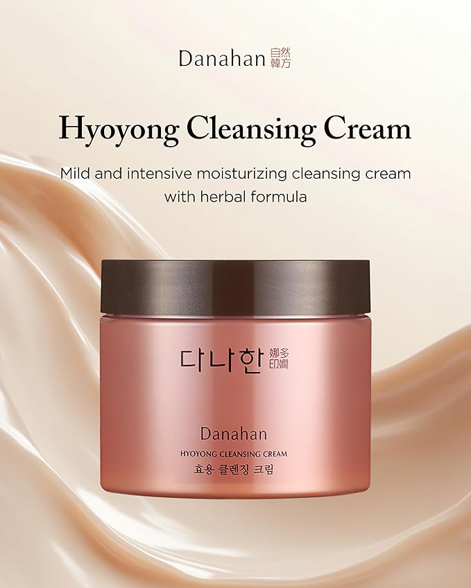 Danahan Hyoyong Fermented Herbal Cleansing Cream – Giant Size 9.47 oz, Makeup-Melting First Cleanse with Deer Antler & 30+ Botanicals, Non-Stripping, Intensive Moisturizing