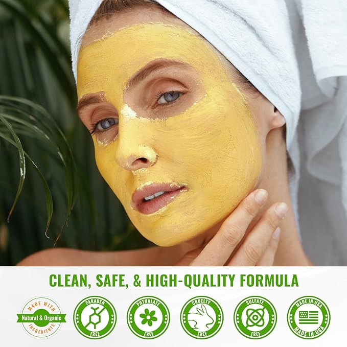 Wild Naturals Turmeric Clay Face Mask for Acne & Dark Spots – Gentle, Soothing Mask with Vitamin E for Men & Women – Natural Clay Mask for Clear Skin