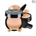 Mushroom Head Air Cushion CC Cream - BB Cream Face Makeup Foundation for Mature Skin Moisturizing Concealer Brighten Long-Lasting, Even Skin Tone for All Skin Types (2PCS Nude)