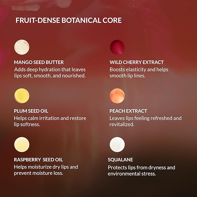Mango People Hydrating Glossy Fruit Lip Stain, Long Lasting Tint & Oil Stain, Lightweight Lip Makeup with High-Shine Finish for Soft, Smooth and Nourished Lips - Rose Milk
