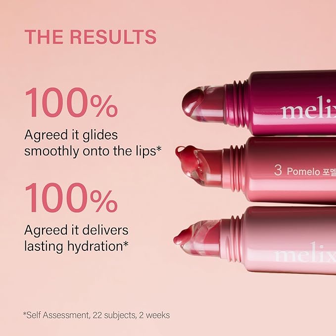 Melixir Vegan Lip Treatment, Sheer Tinted Lip Balm for Instant Hydration & Shine, Moisturizing Lip Gloss, Infused with Vegan Collagen & Jojoba Oil, Cruelty-Free, Korean Skincare-0 Glass(0.5oz/15g)