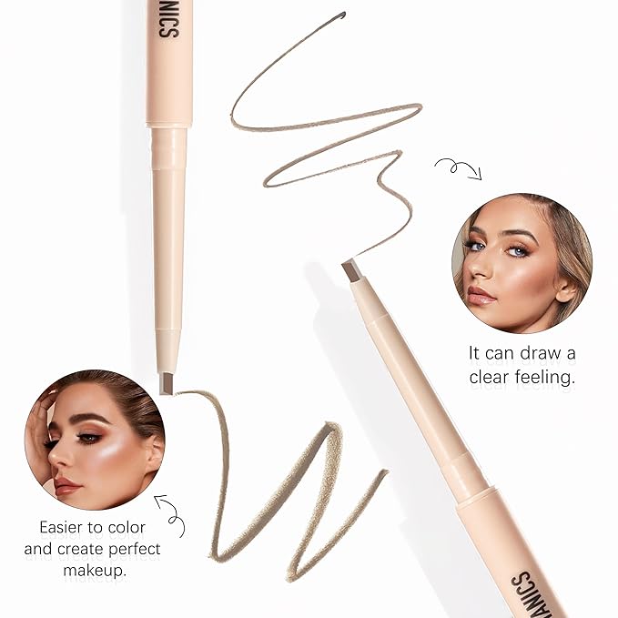 Eyebrow Pencil Makeup，The Most Ingredients Are Organic or Natural ，Medium Brown,Waterproof Eyebrow Pencil，Dual-Sided Eyebrow Brush For It Face Makeup Cosmetics (104 Medium Brown)