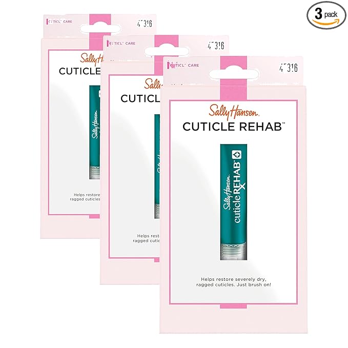 Sally Hansen Cuticle Rehab™, Moisturizing Treatment, Hydrates Nails and Cuticles, Reduces Breakage, Includes Jasmine, Rose and Vitamin E (Pack of 3)