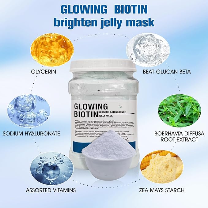 Jelly Mask Powder for Facials, Hyalorunic Acid Moisturizing Jelly Face Mask, Professional Peel Off Hydro Face Mask Powder for Fight Fine Lines
