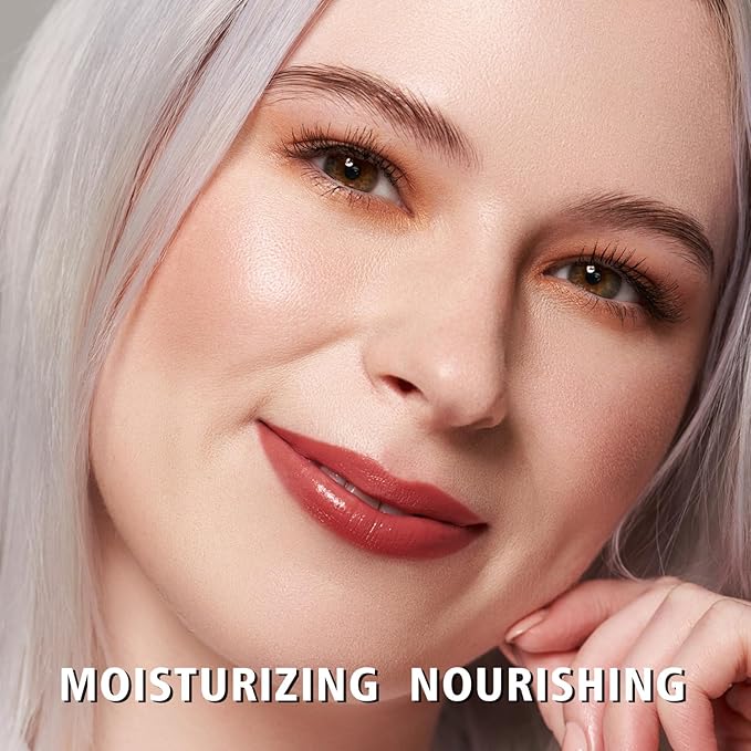 MAKI YIKA Moisture Mauve Red Lipstick for Women Hydrate Tinted Lip Balm for Mother's Day Dry Cracked Lips Sheer Lipstick Lip Tinted Glossy Finish,MA059 Mauve Pop