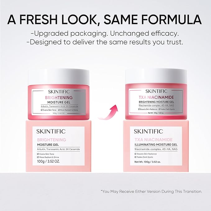 MSH Niacinamide Brightening Cream,Fades Dark Spots, Evens Skin Tone, Tranexamic Acid, α-Arbutin, 5X Ceramides, Centella Asiatica, Suitable for Oil and Acne-prone skin, 3.52fl.oz / 100g