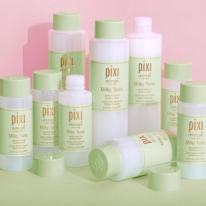Pixi Milky Tonic, Calming & Hydrating Tonic Containing Jojoba Milk, Infused with Oat Extract to Soothe, Alcohol-Free Daily Nourishing Toner, 8.5 fl oz/ 250 mL