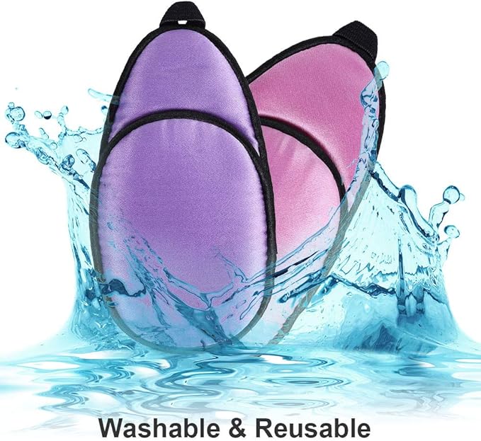 eZAKKA Eye Patches for Adults Kids Eye Patch for Glasses Silk Patch for Lazy Eye Amblyopia Strabismus and After Surgery (Purple + Pink)