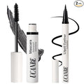 UCANBE Black Mascara and Liquid Eyeliner Set, Waterproof Colored Eye Makeup Duo - Enhance Your Gaze with Natural Lasting Lift & Curl for Lashes and Pigmented Smudge-Proof Eye Liner