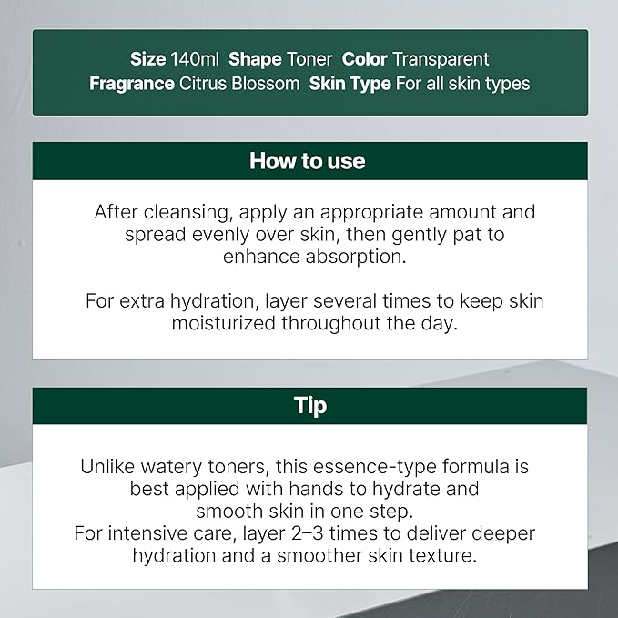 RAUME Cerafit Time Intense Toner, Hydrating Facial Toner with 44% Natural Citrus Fruit Water and CeraFit™ Ceramide Complex for Soothing Moisture Balance, Korean Skin Care (140 mL / 4.73 fl oz)