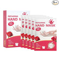 VolksRose 5 Pairs Hand Mask Gloves with Rose & Milk - Moisturizing Hand Mask for Dry Cracked Hands Overnight Repair Treatment, Intensive Hydration Spa Gloves for Women, Self Care Gifts for Rough Skin