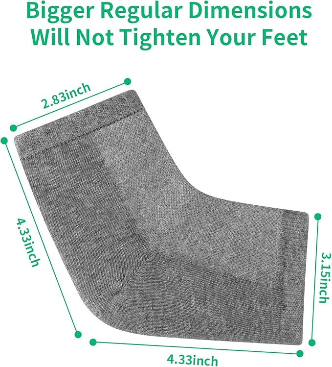 Cracked Heel Treatment Repair Socks - Ohtomber 5 Pairs Silicone Gel Foot Care Softener Toeless Pedicure Moisturizing Dry Feet Socks for Dry Cracked Heels