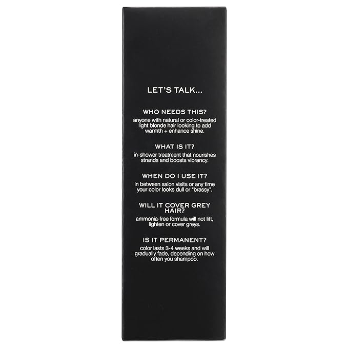 Kristin Ess Hair Gloss in Honey Latte Warm Golden Blonde - 4 Wk Semi Permanent Hair Color for Women - Golden Blonde Color Depositing Conditioner & Toner for Vibrant Color + Shine - Hair Dye Glaze