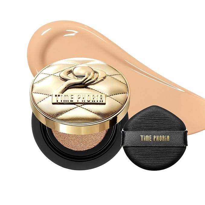 Timeless Utopia Glow Cushion Foundation 03 Fawn - Radiant Glow Finish, Medium to High Coverage, Hydrating Peptide Complex, Lightweight Air Cushion, Long-Lasting Smooth Blurring Base Makeup