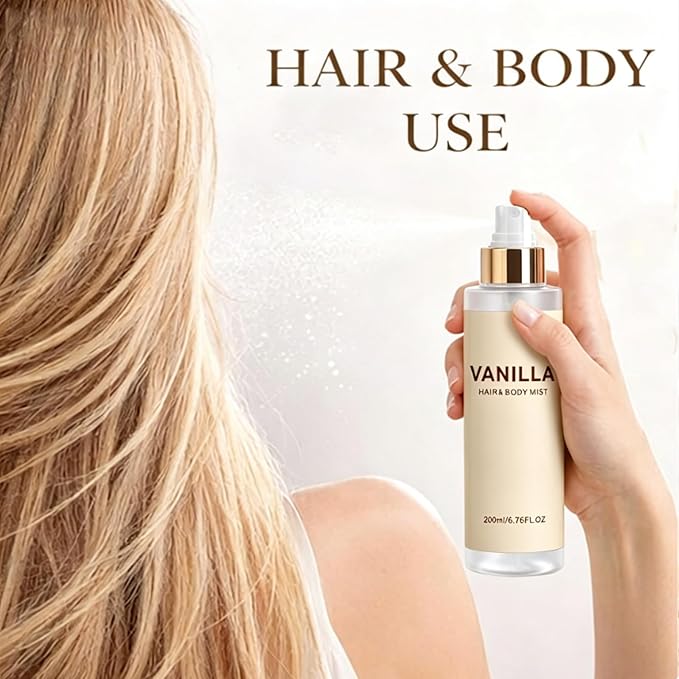 Vanilla Beach Hair & Body Mist,Vanilla Beach Body Perfume Spray For Women,Vanilla & Coconut Long-Lasting Hydrating Body Fragrance Spray (1PCS)