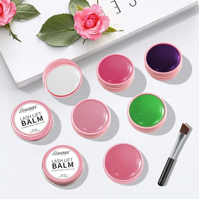 Lash Lift Glue Korean Lash Lift Balm Glue Eyelash Perm Balm Fruit Flavor Lifting Curling Gel for Lash Perm Kit 10g (Peach)