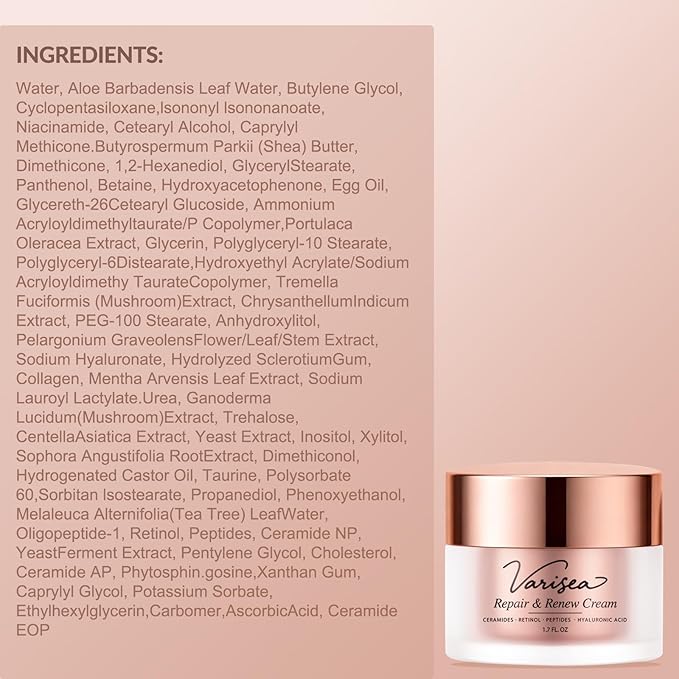 Anti-Aging Face Moisturizer with Retinol, Ceramides, Peptides & Hyaluronic Acid – Helps Maintain Skin's Moisture Barrier, Enhances Softness & Elasticity – For Face and Neck, Fragrance-Free