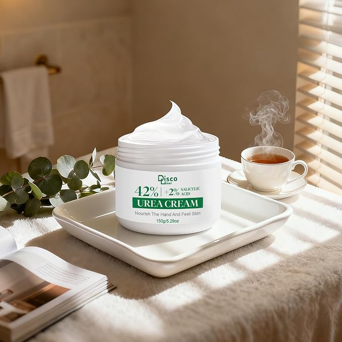 Professional 42% Urea Cream for Feet, Intense Moisturizer for Extremely Dry, Cracked Heels & Rough Skin, Callus Remover, Foot Softener Treatment, Safe Cracked Heel Repair