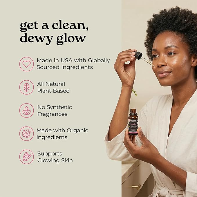 Healing Solutions – Sunrise Face Oil, All Natural and Certified Organic with Bakuchiol, Camellia, and Carrot Seed Extract, 1oz, Daytime Facial Moisturizer, Supports Visibly Renewed Skin