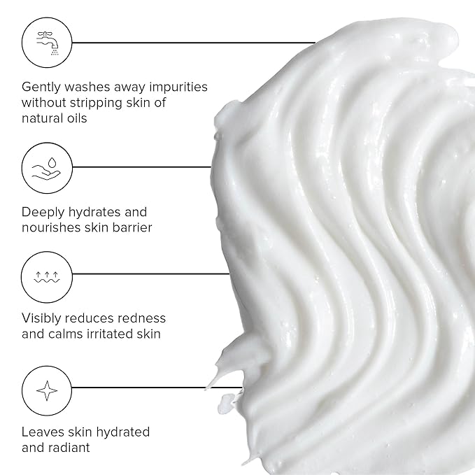 DRMTLGY gOAT Cleanser - Lightweight, Moisturizing Face Wash For Sensitive Skin, Oat + Hyaluronic Acid + Aloe Extract, Hydrating Gentle Facial Cleansing Milk For All SkinTypes, Fragrance Free, 5.75 oz