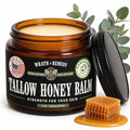 Organic Beef Tallow for Skin - 2OZ (Eucalyptus, Concentrated) — US-Made Grass Fed Tallow and Honey Balm Moisturizer for Face, Hands & Body — Intensive Care for Dry Sensitive Skin, Eczema(No Additives)