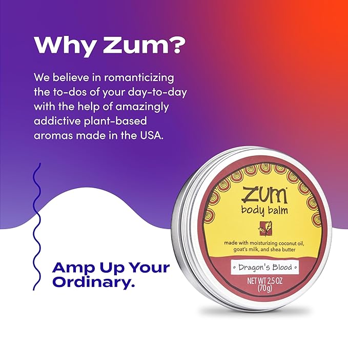 Zum Indigo Wild Body Balm - Body Moisturizer for Women & Men - Includes Goat's Milk, Shea Butter & More - Natural Skin Moisturizer - Dragon's Blood - 2.5 oz
