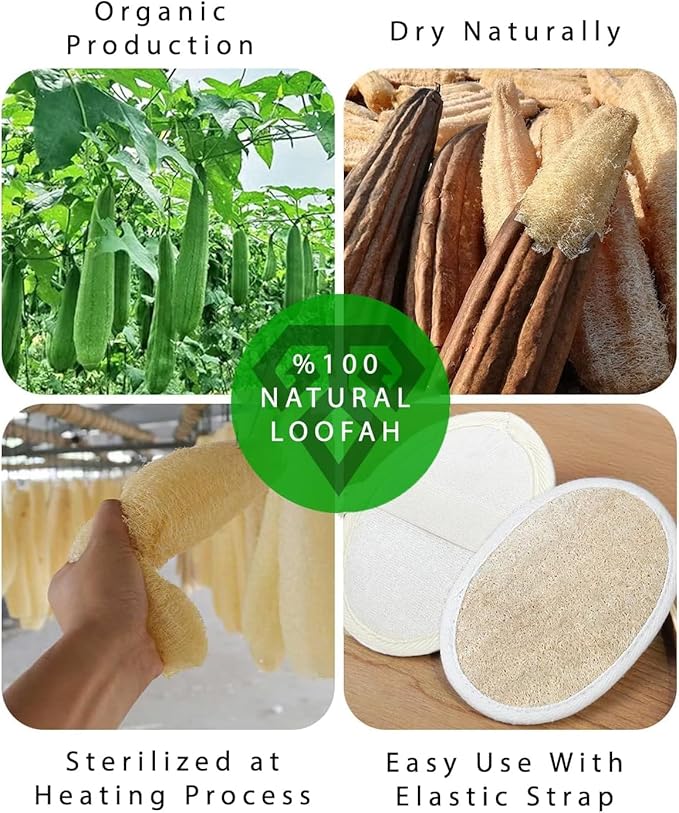 Turkish Hammam Cream Exfoliating Kesse & Body Loofah & Face Loofah, for Shower Exfoliating Mitt Body Scrubber Skin Exfoliator & Dead Skin Remover for Women & Men 3 Count (Pack of 1)