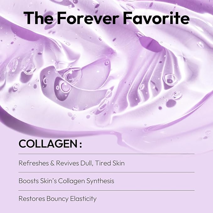 LAPCOS Collagen Sheet Mask - Firming & Age-Defying Face Masks with Collagen Peptides - Minimizes Fine Lines & Restores Skin Elasticity - Highly Breathable PT Cell Sheet - Korean Skin Care (Pack of 10)