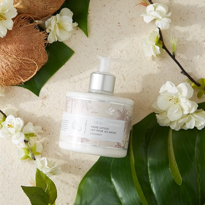 Pre de Provence Collection Shea Butter Enriched Silky Smooth Emollient Hand Lotion, Coconut, 11 Fl Oz, 1 Count