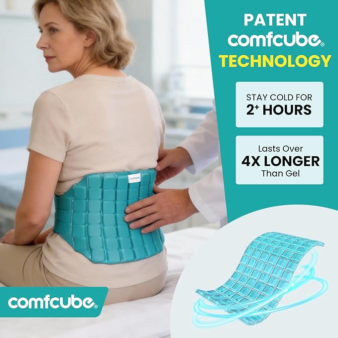 Ice Pack for Back Pain Relief, 2 Hours Long Lasting Cold Reusable Lower Back Ice Wrap, FSA Eligible, Flexible Cold Pack for Lower Lumbar Pain, Sciatica, Herniated Disc, Surgery Recovery