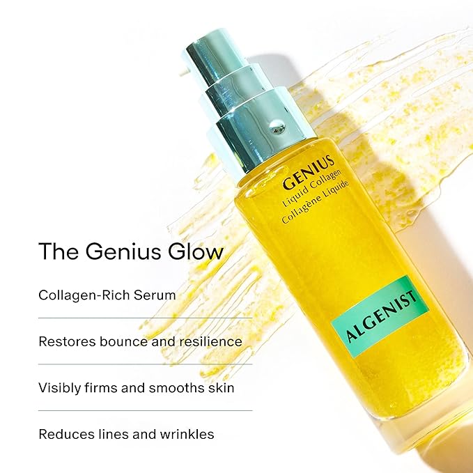 Algenist GENIUS Liquid Collagen Serum - Firming and Hydrating Face Serum with Collagen + Vitamin E - Helps Visibly Minimize Fine Lines + Wrinkles and Improve Elasticity (1 oz)