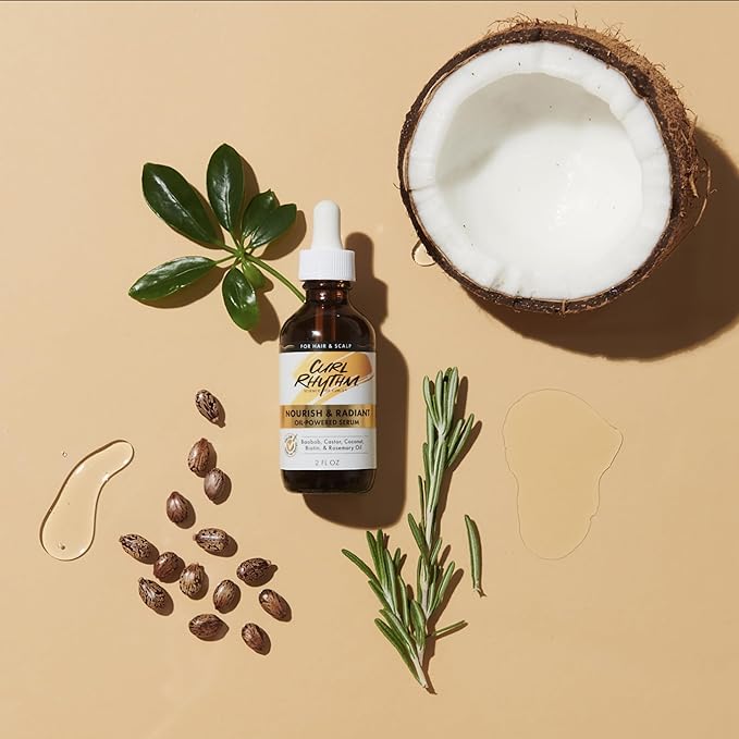 Nourish and Radiant Oil-Powered Serum - Nourishing Hair Oil - Non-Greasy Scalp Care - Hair Serum with Biotin for All Hair Types - 3 pc