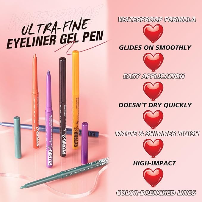 Eyeliner Brown Waterproof Retractable Matte Brown Pencil Eyeliner Smudge-proof Hypoallergenic (09#)