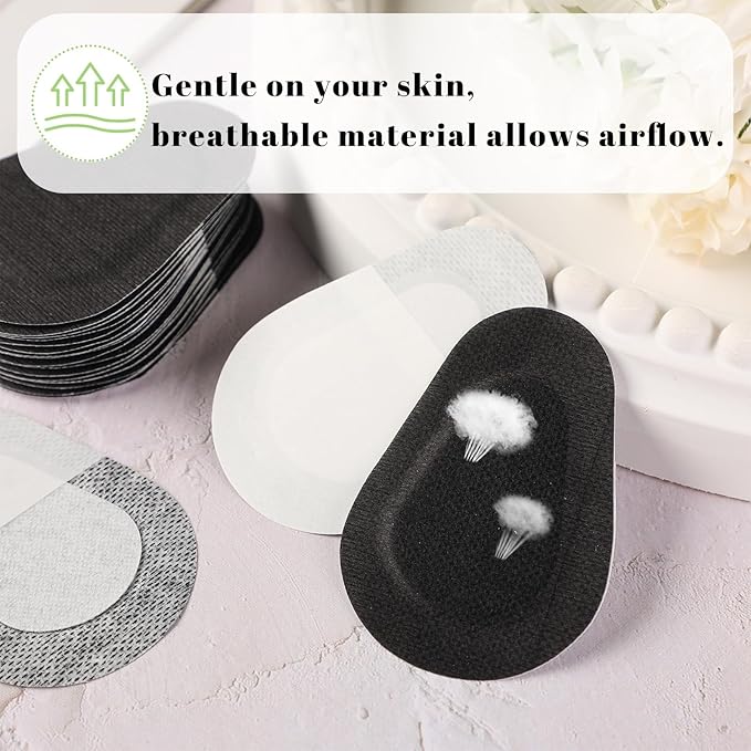 Panitay 40 Pcs Adhesive Eye Patches for Adults Eye Patch for Disposable Breathable Amblyopia Lazy Adhesive Bandages for Men(3.3 x 2.3 Inch,Black)