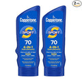 Coppertone Sport Sunscreen Lotion, Broad Spectrum SPF 70 Sunscreen Multi Pack, 7 Fl Oz, Pack of 2