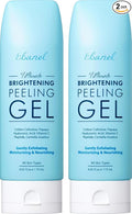Ebanel 2-Pack Brightening Peeling Gel with Cotton Cellulose, Rice, Papaya, Centella, Hyaluronic Acid for Face and Body, Gentle Exfoliating Face Scrub Gel Peel Wash Pore Cleanser Minimizer Exfoliator