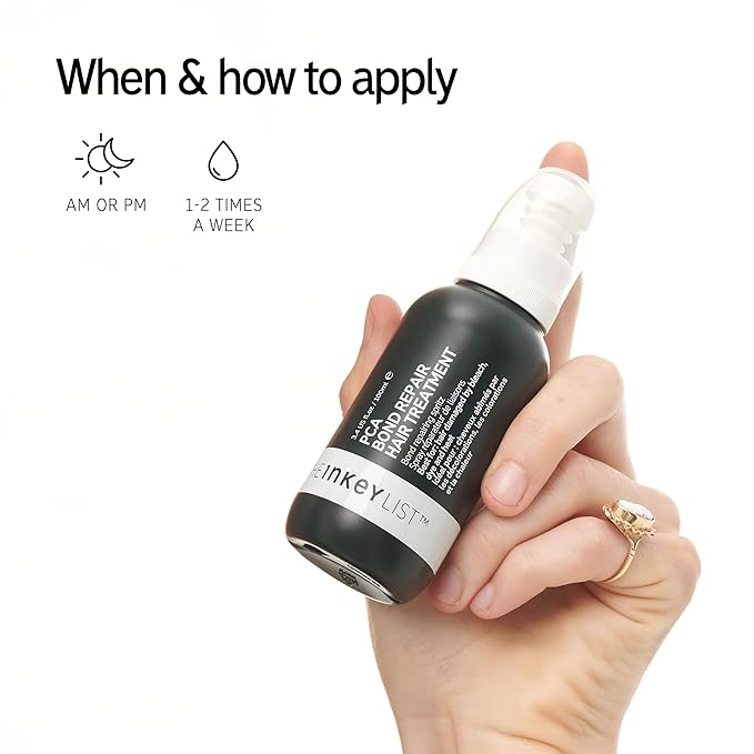 The INKEY List PCA Bond Repair Treatment for Bleached, Colored, and Heat-Styled Hair, Helps Fortify and Protect for Healthier-Looking Locks, 3.38 fl oz