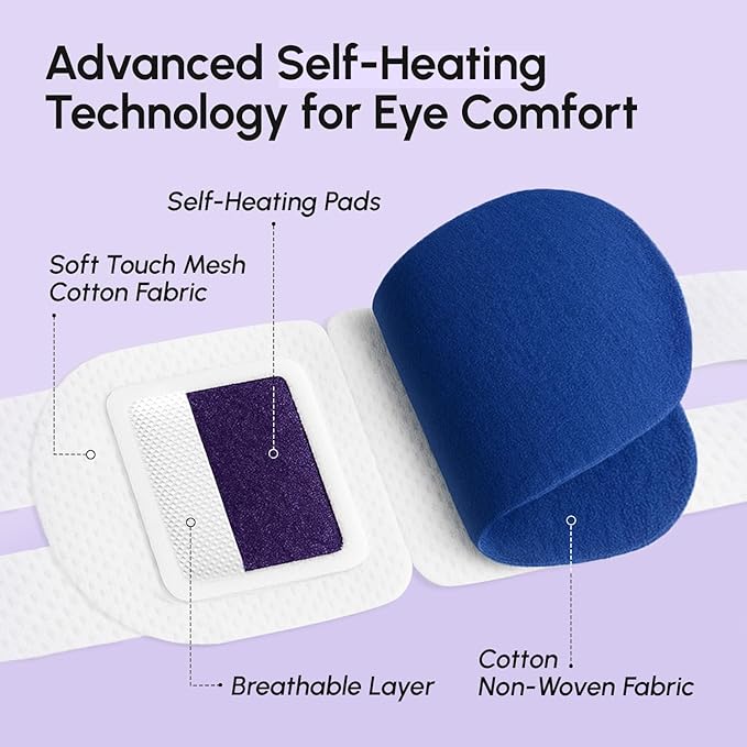 MAREE Heated Eye Masks for Dry Eyes – Steam Eye Mask Disposable – Self Heating Eye Mask for Puffy Eye – Facial Steamer Alternative for Relaxation – Warm Compress for Eyes – Spa Gift for Women