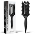 Curly Hair Brush, Curl Defining Brush with Soft Boar Bristles Detangling Tangled Glides, Wide-Teeth Design Effortlessly Shaping & Defining Curls (Matte Black)