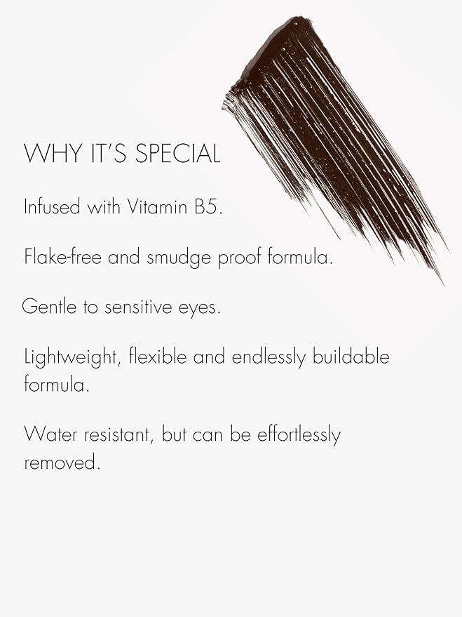 SWEED - Cloud Mascara | Flake-Free, Smudge-Proof, Volumizing | Vitamin B5 | Vegan, Cruelty-Free, Clean Beauty (Dark Brown, 0.4 oz | 12 ml)