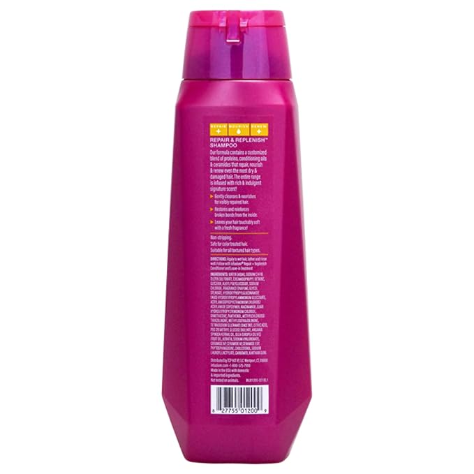 Infusium Moisturize and Replenish Shampoo - Infused with Avocado and Olive Oil - Hair Care for Dry Hair - Moisturizing Shampoo for Women - 13.5 oz (Pack of 2)